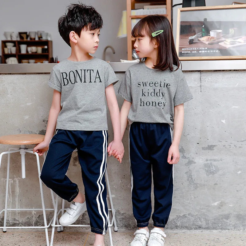 Summer Boys and Girls Thin Pants Kids Sport Wear Trousers Children's Clothes Comfortable Breathable Candy Color Pants
