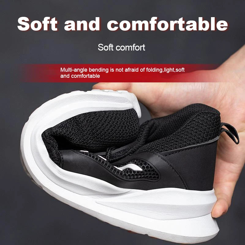 Work Sneakers Steel Toe Shoes Men Safety Shoes Puncture-Proof Work Shoes Boots Fashion Indestructible Footwear Security