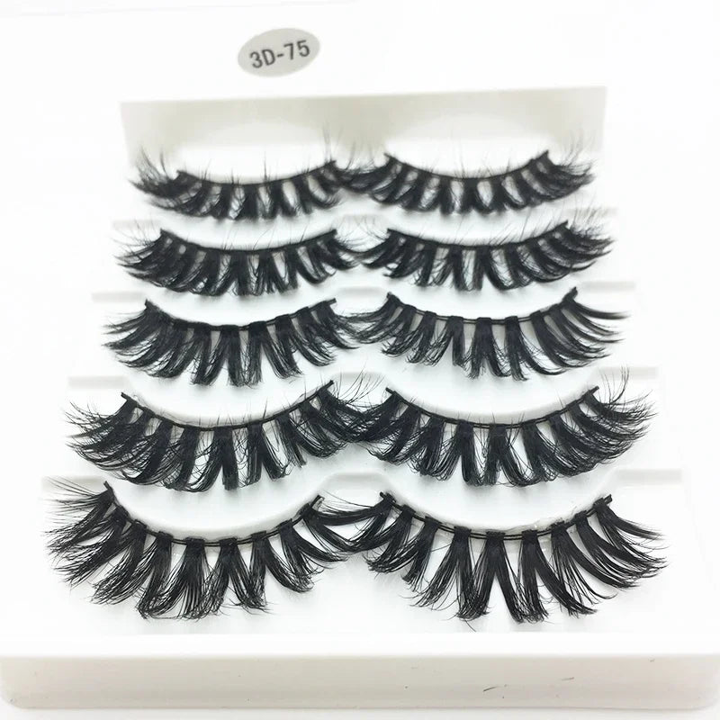 10/2 Pairs Mink Eyelashes Natural 3D Lashes Faux Cils Makeup Dramatic False Eyelashes Wholesale Eyelash Extension Makeup Tools