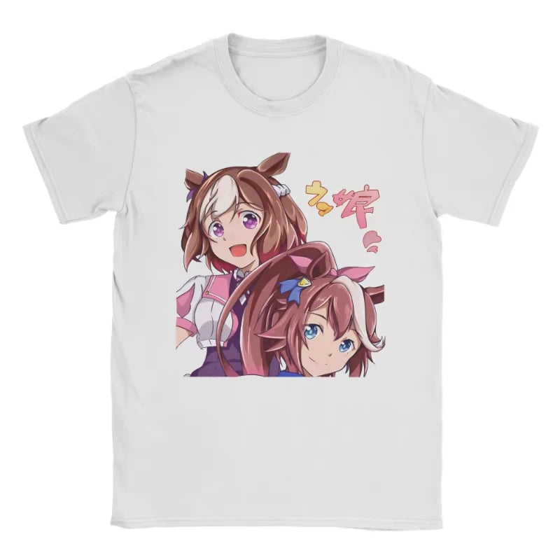 I Paused My Umamusume Career To Be Here Men Women T Shirt Tees Short Sleeve Round Collar T-Shirts Cotton Plus Size Clothes