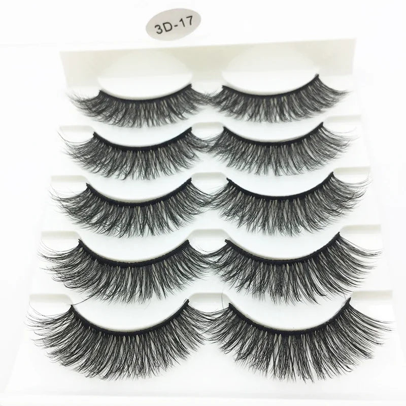 10/2 Pairs Mink Eyelashes Natural 3D Lashes Faux Cils Makeup Dramatic False Eyelashes Wholesale Eyelash Extension Makeup Tools
