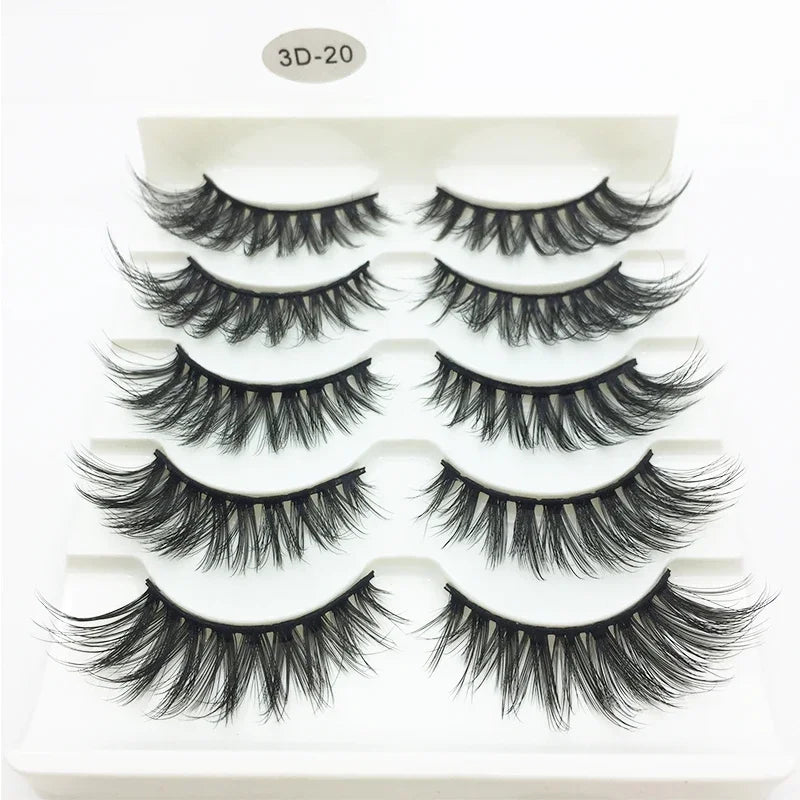 10/2 Pairs Mink Eyelashes Natural 3D Lashes Faux Cils Makeup Dramatic False Eyelashes Wholesale Eyelash Extension Makeup Tools