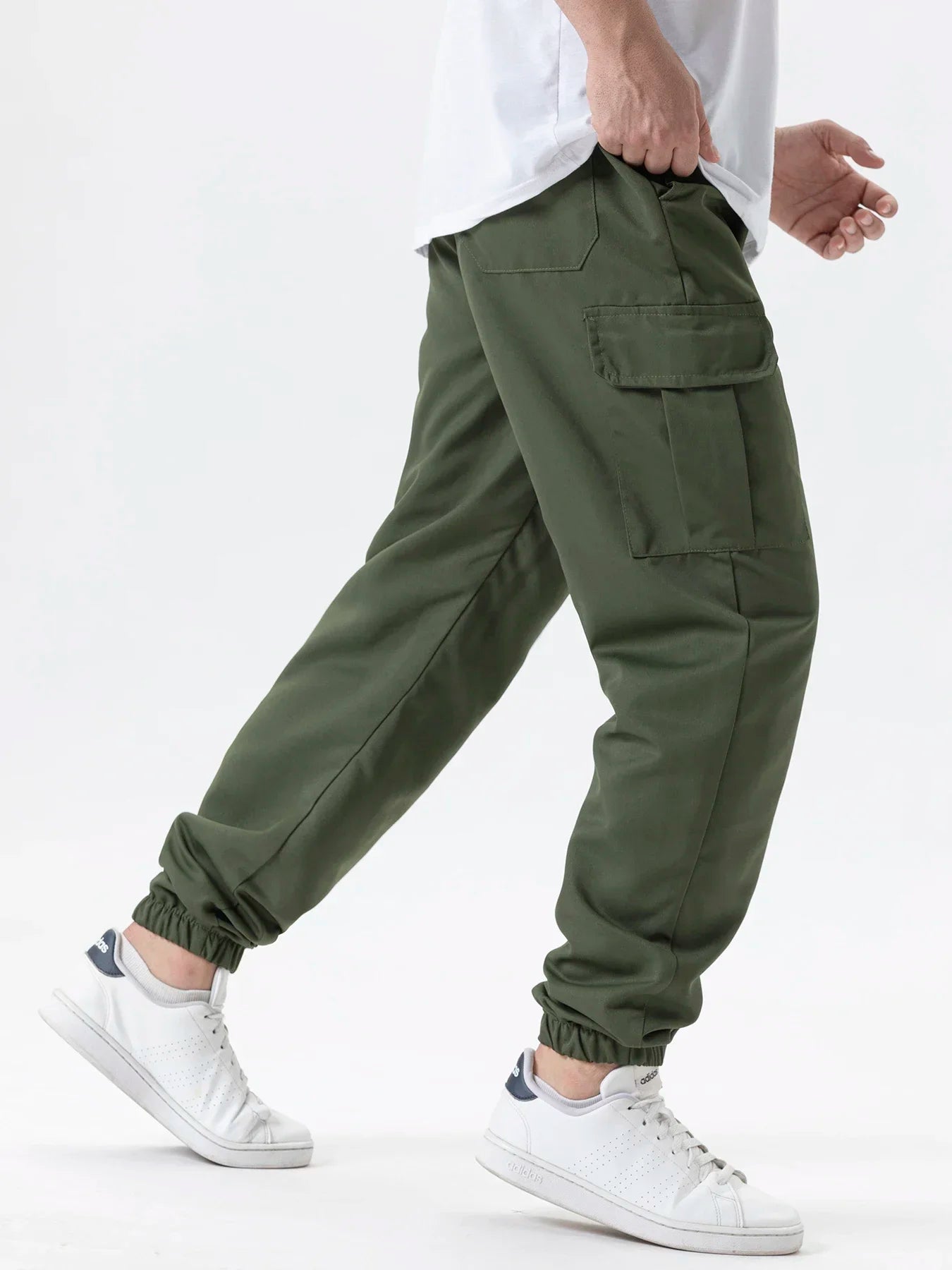 Men's Casual Cargo Sweatpants Spring/Autumn S-2XL Waist Drawstring Joggers Hiking Tactical Pants for Men with Pockets