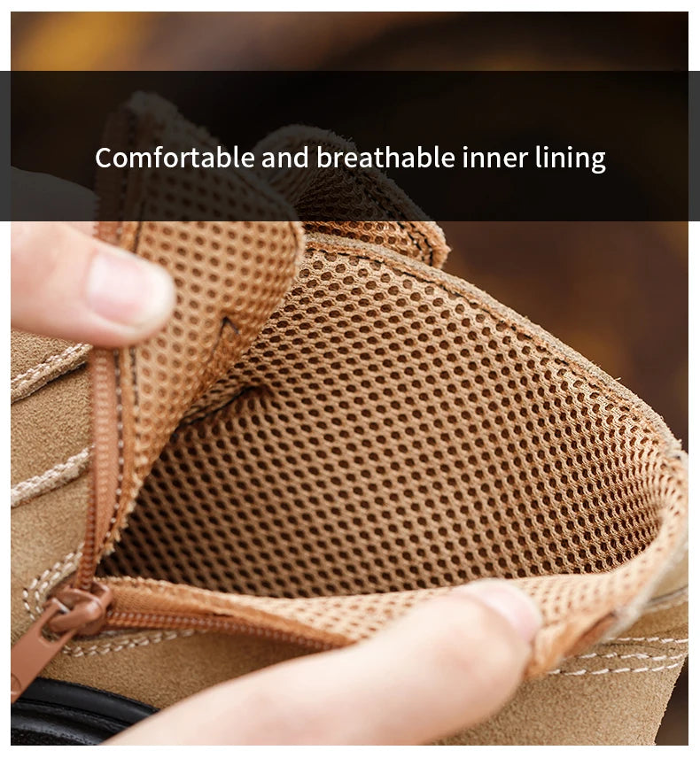 Men Work Safety Boots Indestructible Welder Shoes Steel Toe Work Shoes Anti smashing Security Protective Men Safety Shoes