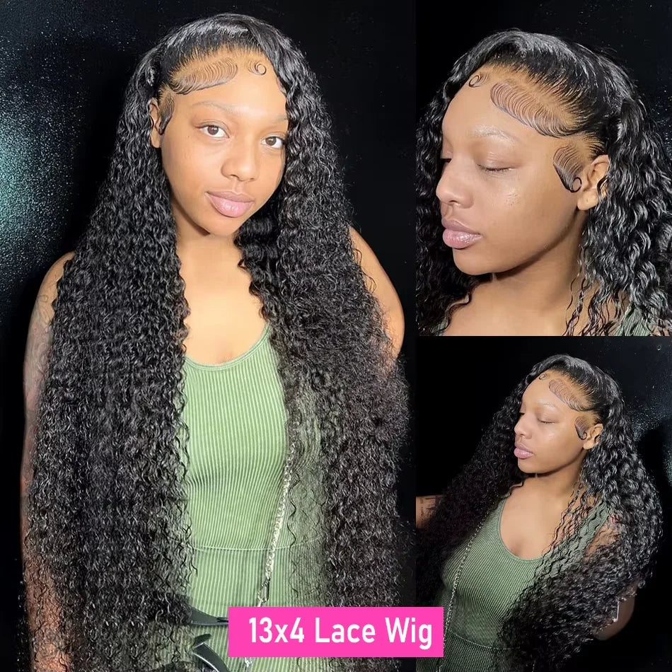 250% 36 Inch Hd Curly Glueless Wigs Ready To Wear 5x5 Lace Closure Wigs Hd Transparent Lace Front Human Hair Wigs Bleached Knots