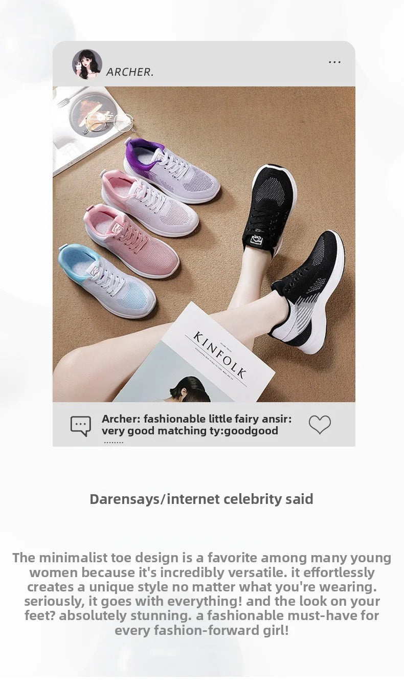 Women Platform Casual Sneakers Shoes Mesh Breathable Running Shoes Chunky Summer Sports Tenis Shoes 2025 Luxury Vulcanize Shoes