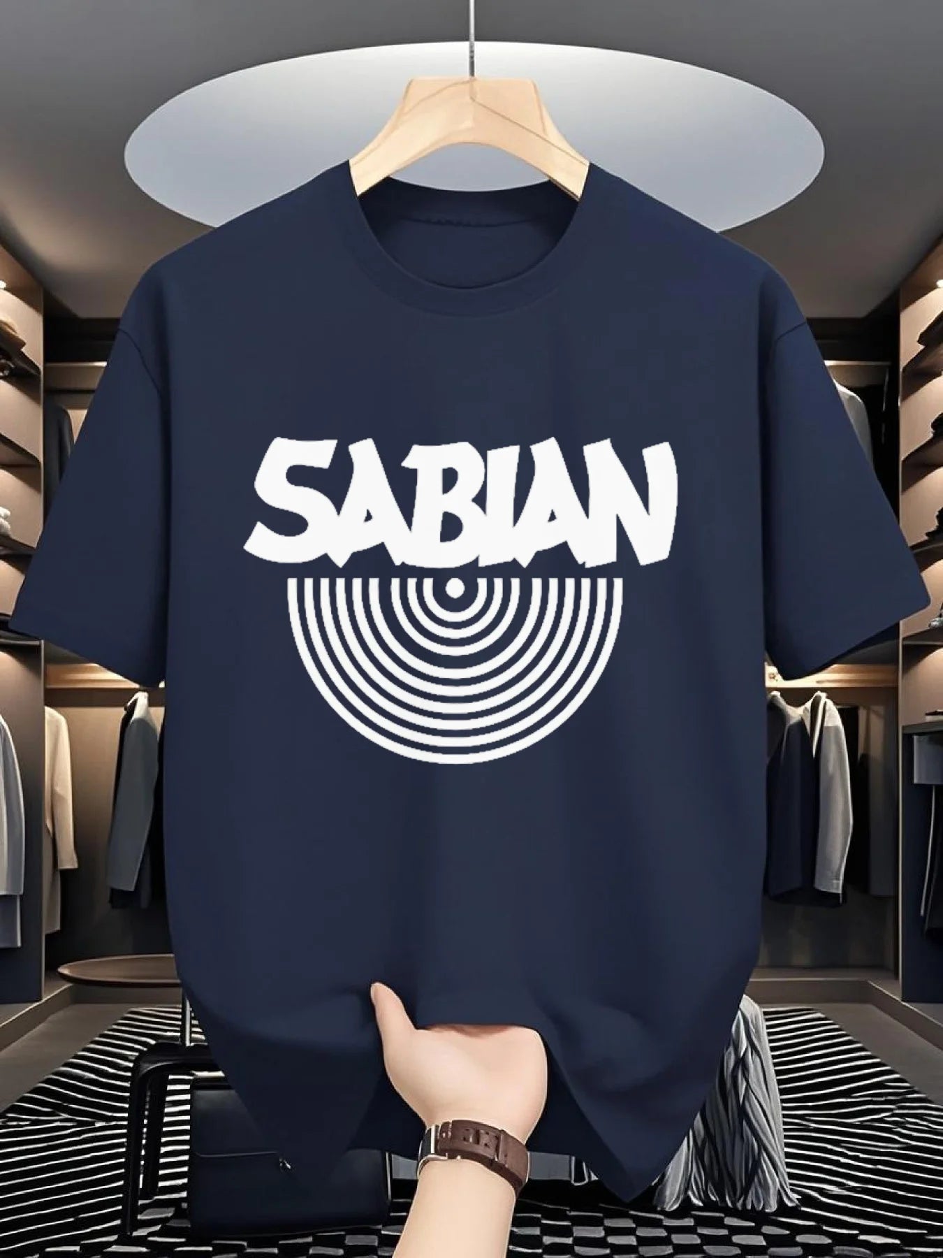SABIAN Retro Graphic Design -Summer T-shirt Casual T-shirt Loose Comfortable to wear casual summer outdoor clothing;