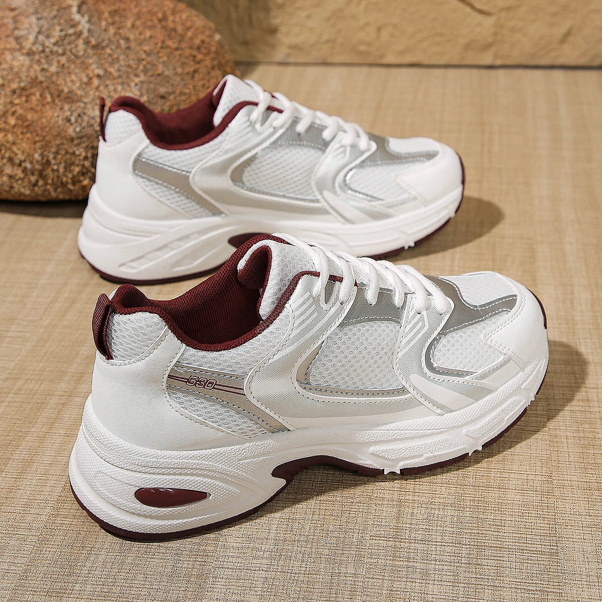 New Running Shoes Men's Breathable Sneakers Summer Light Mesh Air Cushion Women's Sneakers Outdoor Lace-up Training Shoes