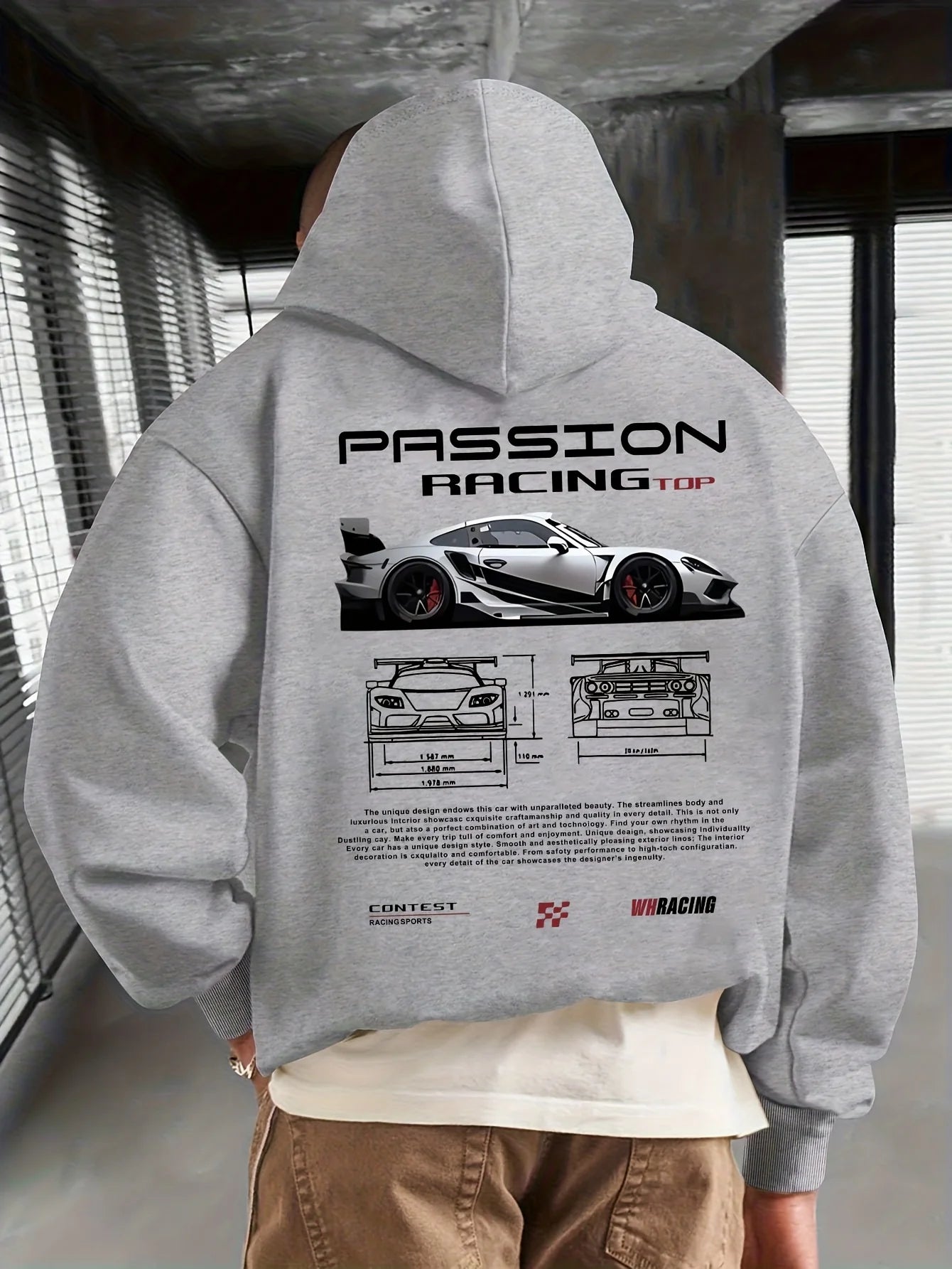 Men's casual hoodie alphabet print loose fit - Temu Bahrain streetwear 22ss men clothing hoodies hoodie men one piece haikyuu