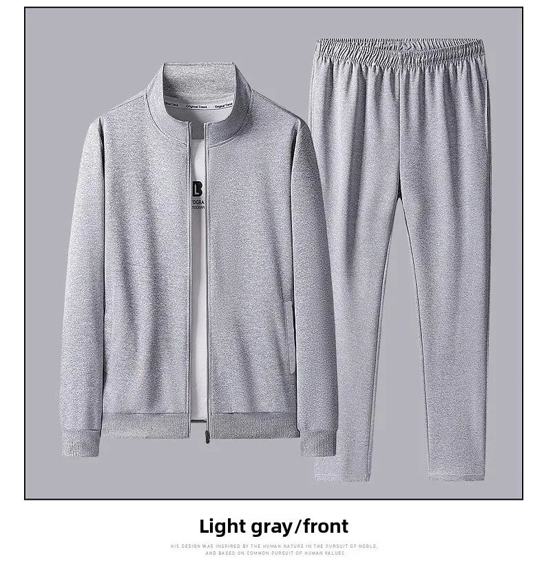 Casual Sportswear Set for Middle-Aged And Elderly Men Spring Autumn New Style Two-Piece Suit Dad Clothes Comfortable Fitness Out