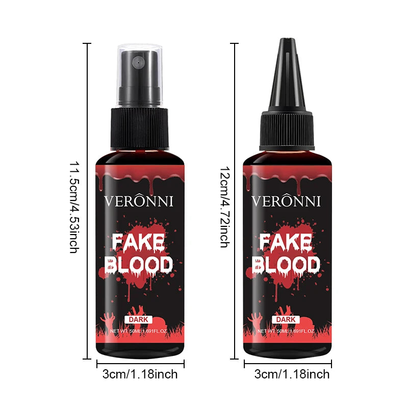 Realistic Fake Blood Gel Non-Toxic Long-Lasting SFX Makeup with Clotted Blood Texture for Halloween Party Vampire Zombie Monster