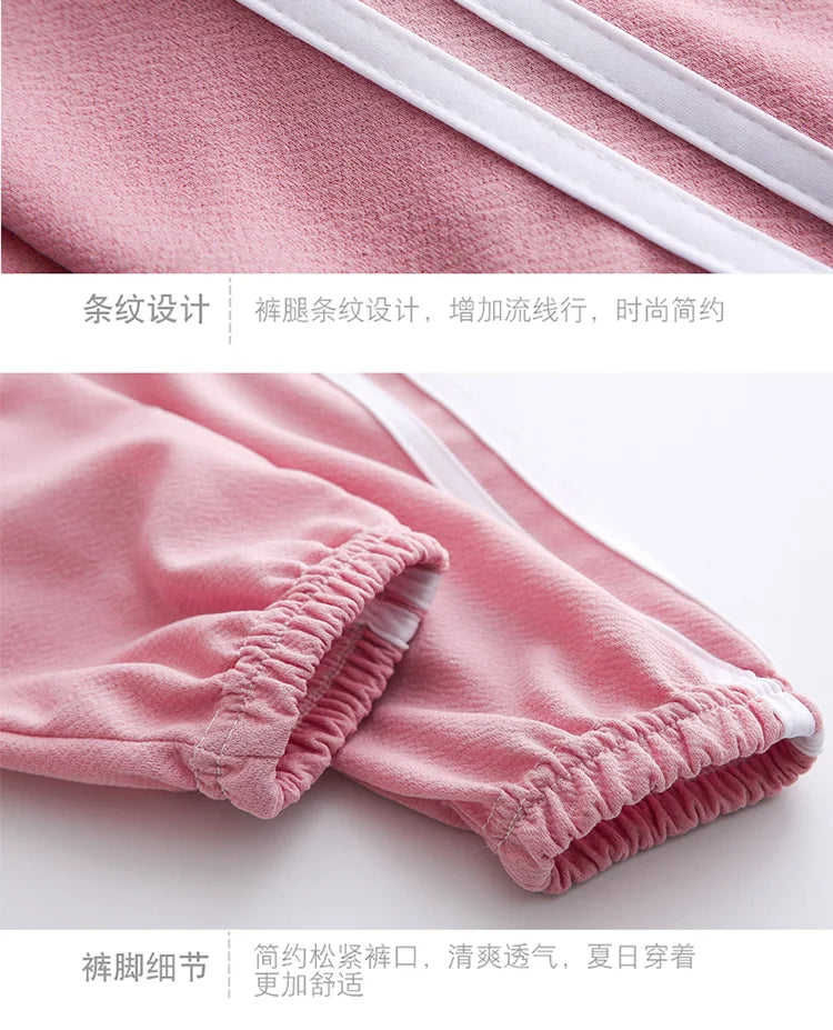 Summer Boys and Girls Thin Pants Kids Sport Wear Trousers Children's Clothes Comfortable Breathable Candy Color Pants