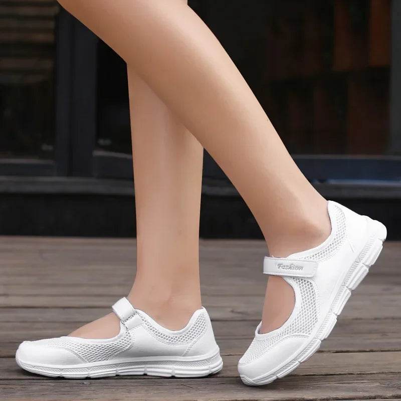 Women's Shoes Breathable Vulcanized Shoes Fashion Solid Color Casual Shoes Work Walking Shoe Lightweight Flat Sneakers Zapatos