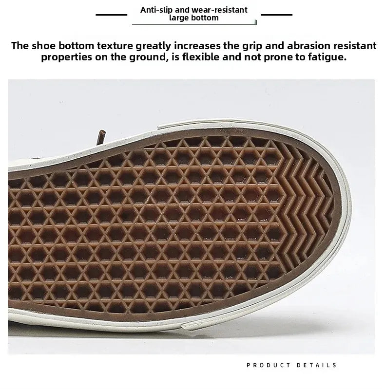 Retro Fashionable Canvas Shoes for Women Student Sports Casual Leopard Print Slip-On Sneakers Comfortable Cotton Lined Shoes