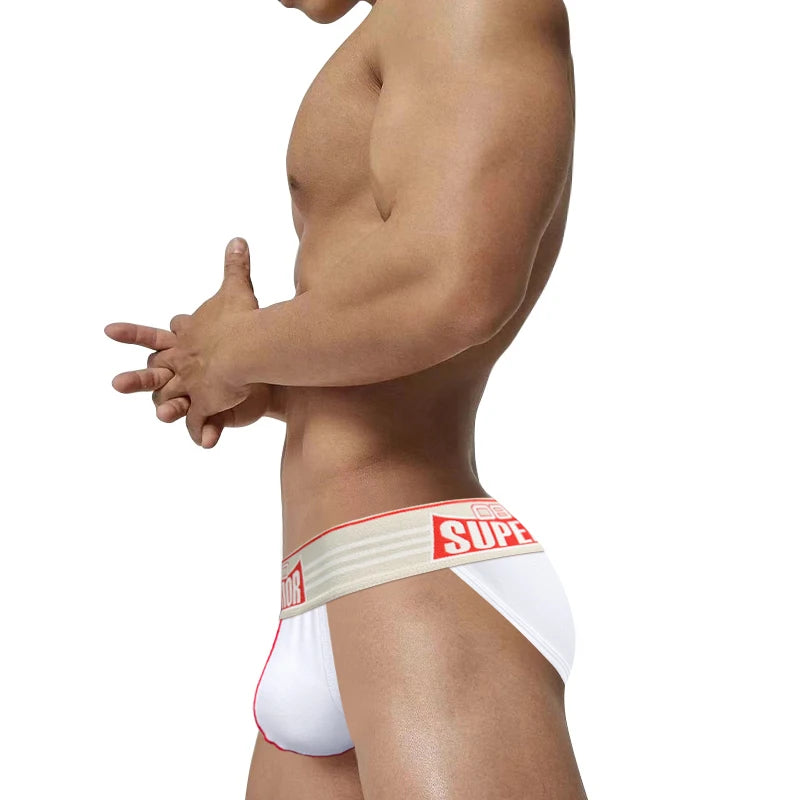 1/2/3/4PCS Men's New Low Waist High Fork Triangle Pants Stimulating Anti Wear Legs Showing Large Protruding Triangle Pants BS844