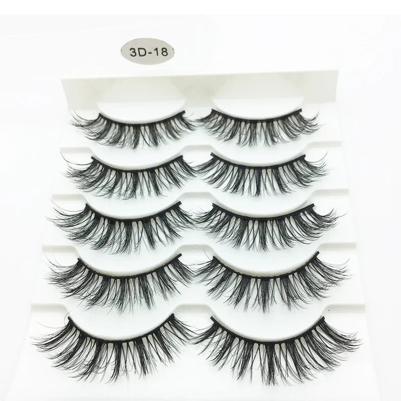 10/2 Pairs Mink Eyelashes Natural 3D Lashes Faux Cils Makeup Dramatic False Eyelashes Wholesale Eyelash Extension Makeup Tools