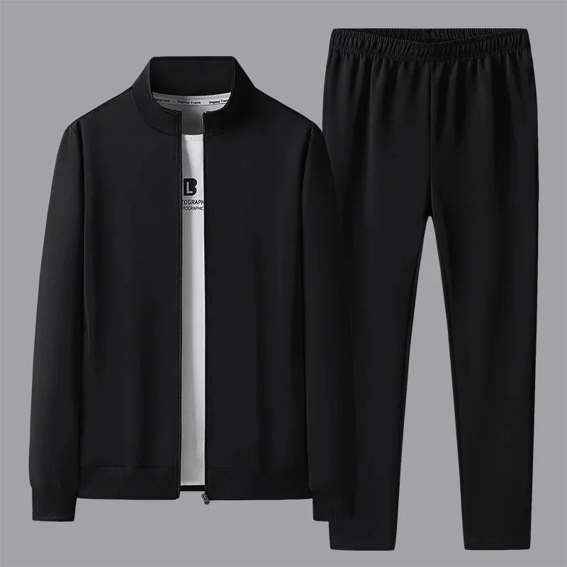 Casual Sportswear Set for Middle-Aged And Elderly Men Spring Autumn New Style Two-Piece Suit Dad Clothes Comfortable Fitness Out