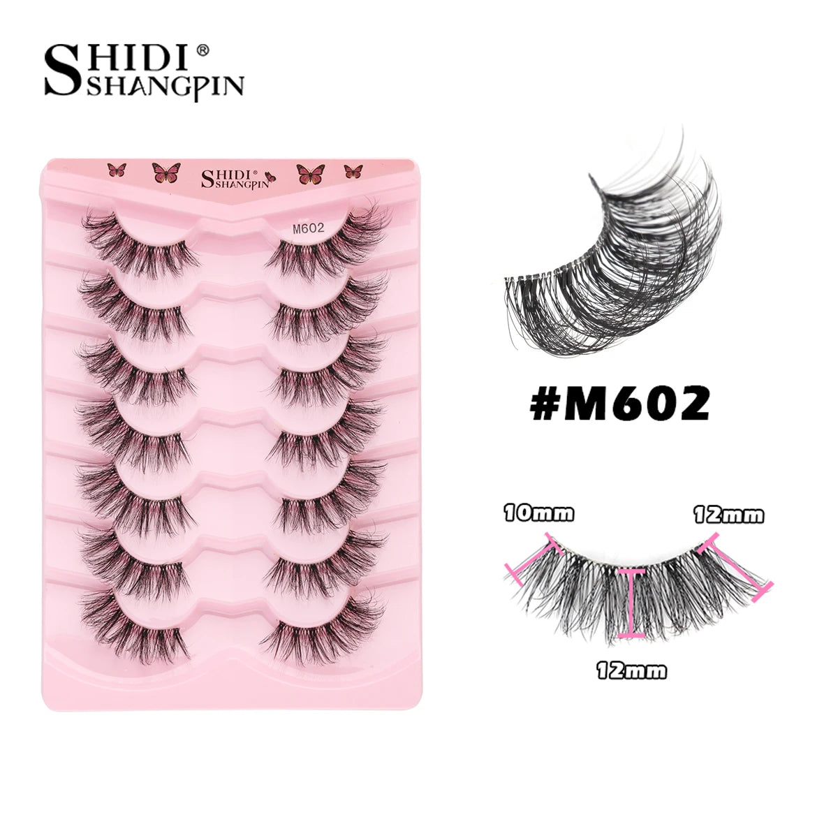 SHIDISHANGPIN Half Lashes Cat Eye Lashes 3D Natural Winged End Eye Elongated Eyelashes Fox Eye lashes Faux Mink Eyelashes Makeup