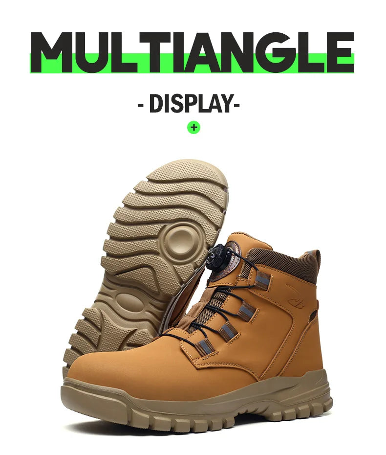 Work Safety Boots Men Waterproof Security Boots lightweight Industrial Steel Toe Work Shoes Protective Men Safety Shoes Size 48