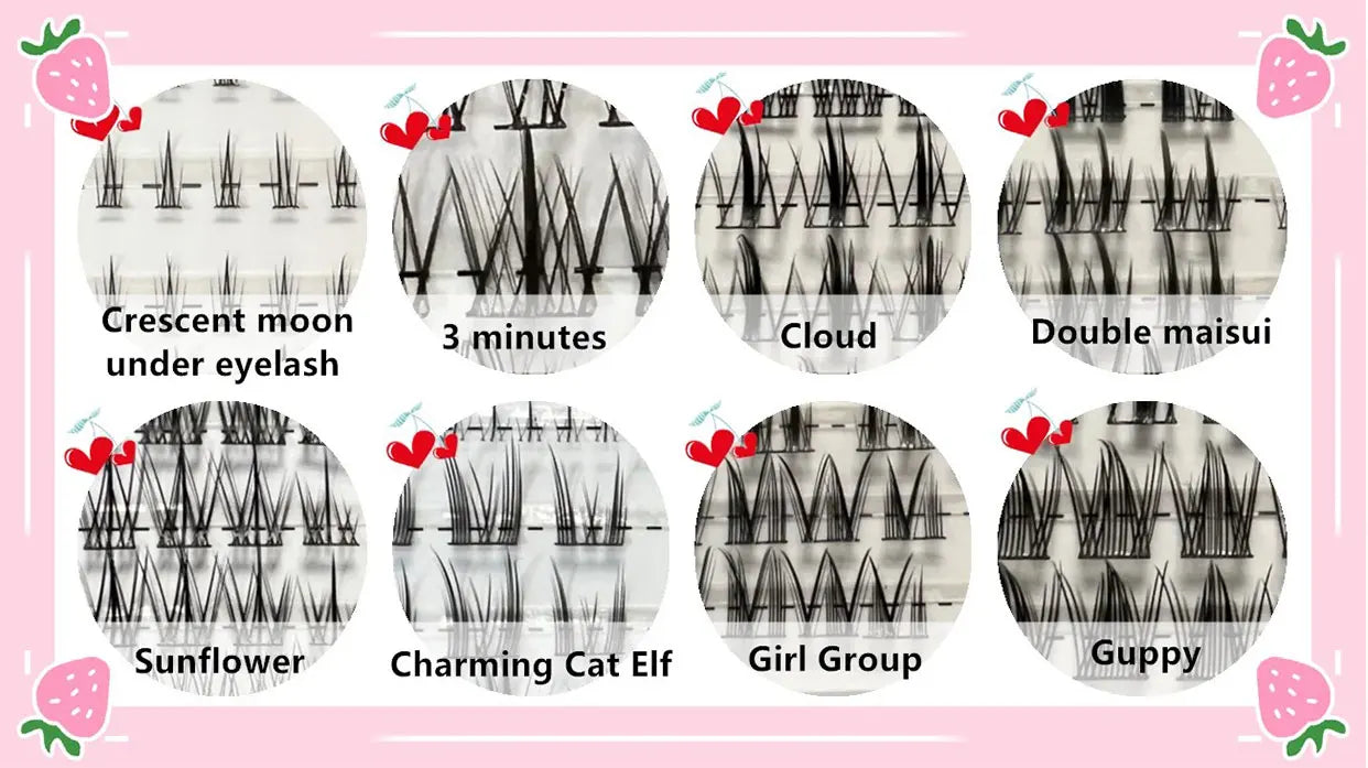 32 Rows Large Capacity Eyelashes Extension Professional Individual Cluster DIY Lashes Natural False Eyelashes Makeup Products