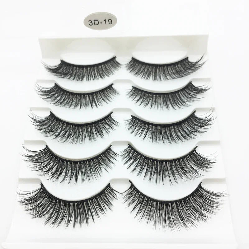10/2 Pairs Mink Eyelashes Natural 3D Lashes Faux Cils Makeup Dramatic False Eyelashes Wholesale Eyelash Extension Makeup Tools