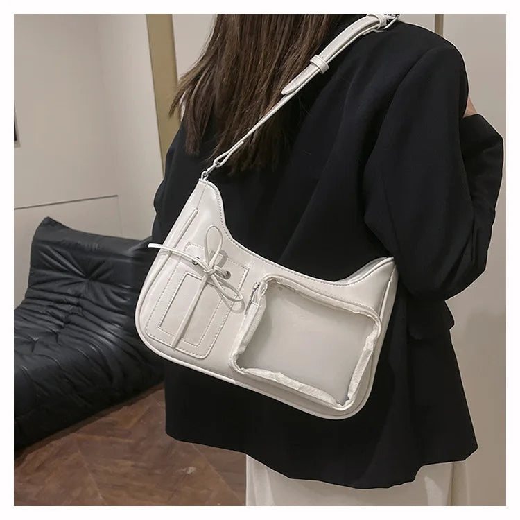 Y2k Harajuku Shoulder Bag Women Korean Transparent Ita Bag School Crossbody Bag Female Japanese Designer Preppy Handbag Purse