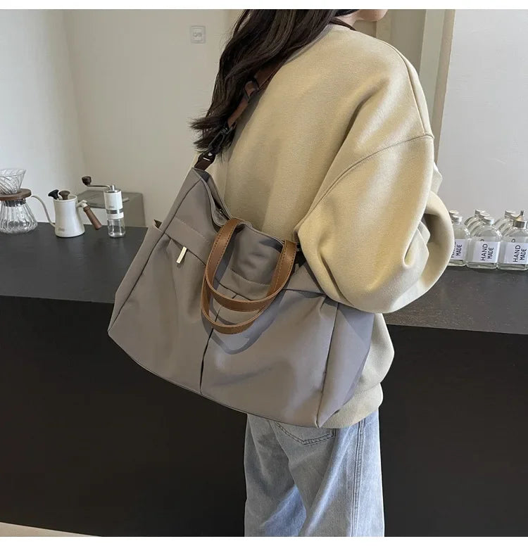 Large Capacity Winter Lady Shoulder Bag Vintage Casual Girl Tote Bags Y2K Pu Leather Female Handbags Women's Commuter Bag Purse