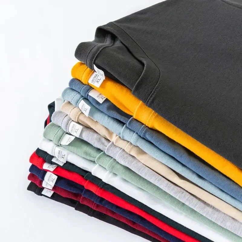 Fast Delivery T-Shirts Men Long Sleeves Tee Tops Male Autumn Plain Cotton Tshirts Plus Size 4XL 5XL Undershirts Man Clothing