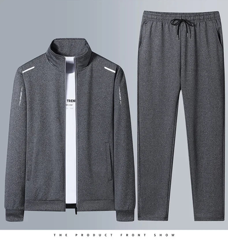 Casual Sportswear Set for Middle-Aged And Elderly Men Spring Autumn New Style Two-Piece Suit Dad Clothes Comfortable Fitness Out