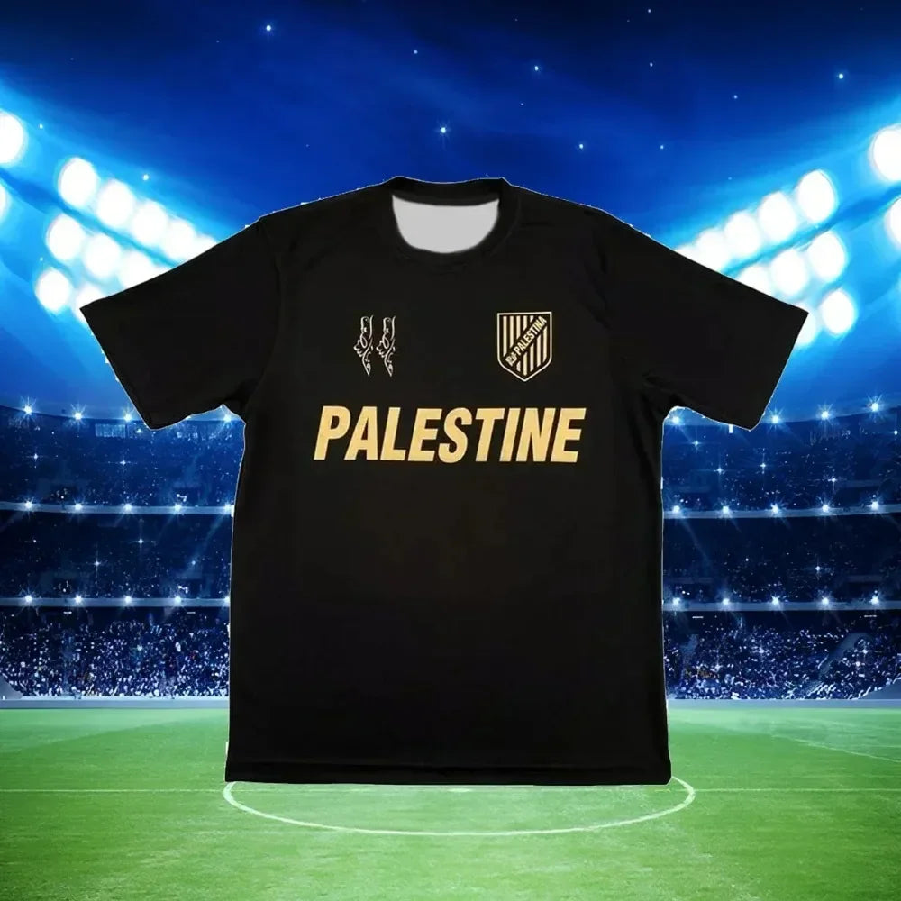 Clothes New Football Jersey Men's Palestine T-shirt Tops Summer Football Sports clothes Jersey Palestine Short Sleeved Tshirt