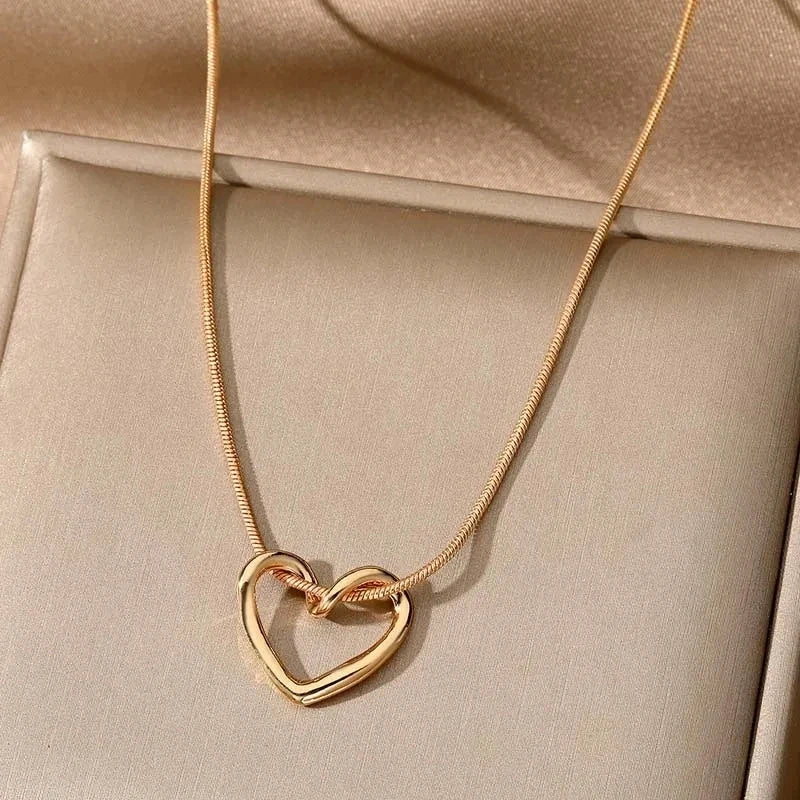 New Korean Fashion Butterfly Moon 2025 Necklace Women's Stainless Steel Cute Collar Chain High End Elegant Jewelry Girls Gift