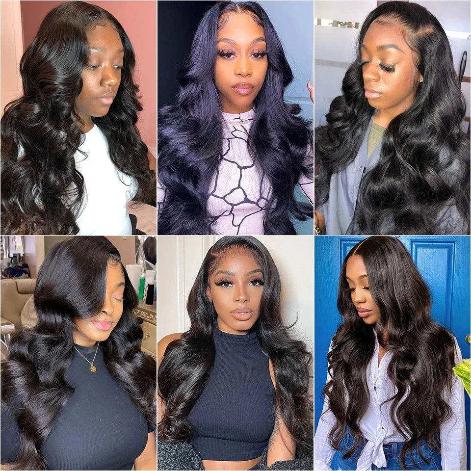 13x4 Transparent Lace Front Human Hair Wigs Brazilian Body Wave Pre Plucked 13x6 HD Lace Frontal Wigs For Women 4x4 Closure Wig
