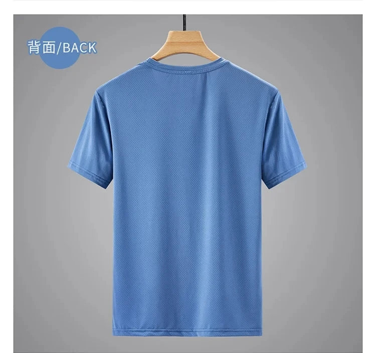 Quick Dry Sport T Shirt Men'S 2024 Short Sleeves Summer Casual White Plus OverSize 6XL 7XL 8XL 9XL Top Tees GYM Tshirt Clothes