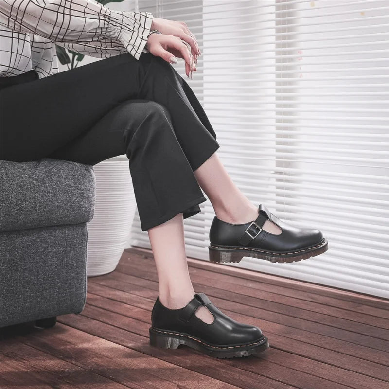 Spring and Autumn Casual Shoes for Men and Women 2025 Fashion Mary Jane Shoes Women Thick-soled British Business Casual Shoes 45