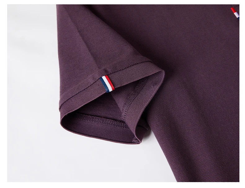 Summer hot selling men's fashionable business high-quality polo shirt, casual and comfortable pure cotton short sleeved shirt