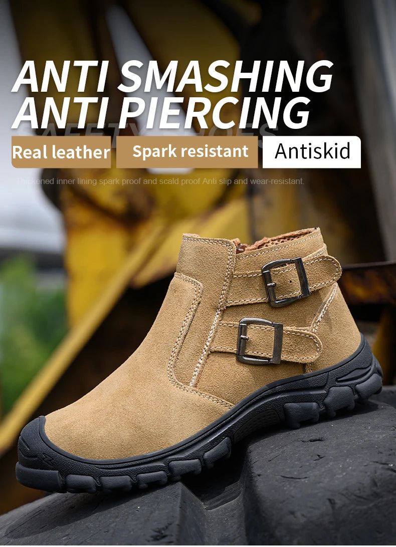 Men Work Safety Boots Indestructible Welder Shoes Steel Toe Work Shoes Anti smashing Security Protective Men Safety Shoes