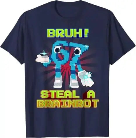 Y2k Art Aesthetic Clothes Novelty Gift Humorous Saying Tee Bruh 67 Six Seven 6-7 Funny Brainrot Meme for Teens Adults T-Shirt