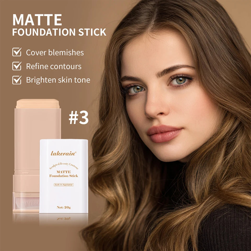 Skin Tint Foundation Stick 6 Colors Balm Serum Boosted Smooth Plumper Hight Coverage Travel Bronze Foundation Stick Makeup