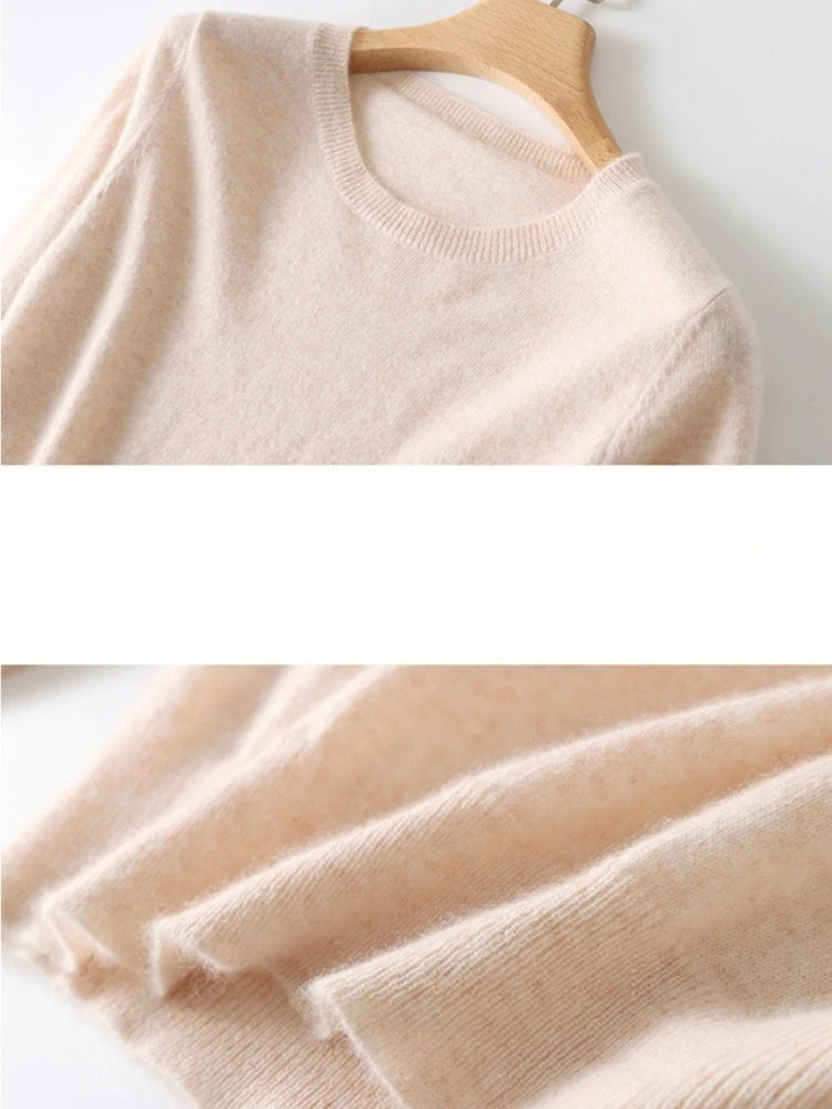 Basic Knitted O-Neck Autumn Winter Sweater Women 2025 Long Sleeve Soft Warm Sweater Korean Simple Solid Color Versatile Pullover