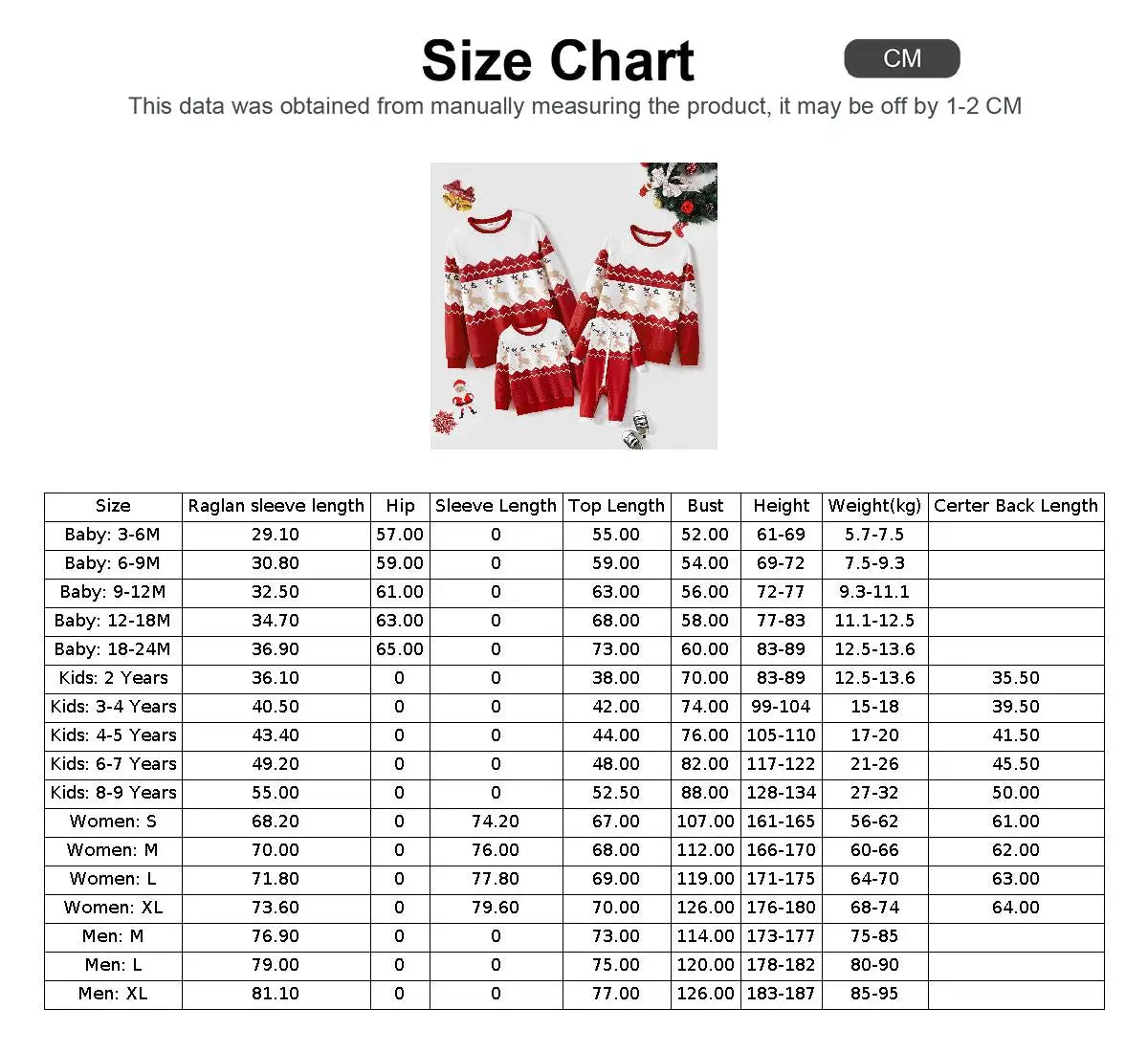 PatPat Christmas Family Portrait Matching Set Reindeer Print Raglan Sleeve Sweatshirt And Holiday Outfit