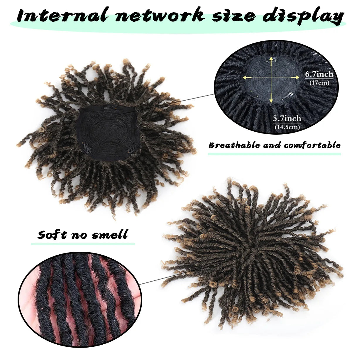 Dirty braids, head covers, synthetic wigs, synthetic braids, chemical fiber semi-wigs, dirty braids, braided wigs