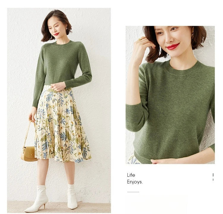 Basic Knitted O-Neck Autumn Winter Sweater Women 2025 Long Sleeve Soft Warm Sweater Korean Simple Solid Color Versatile Pullover