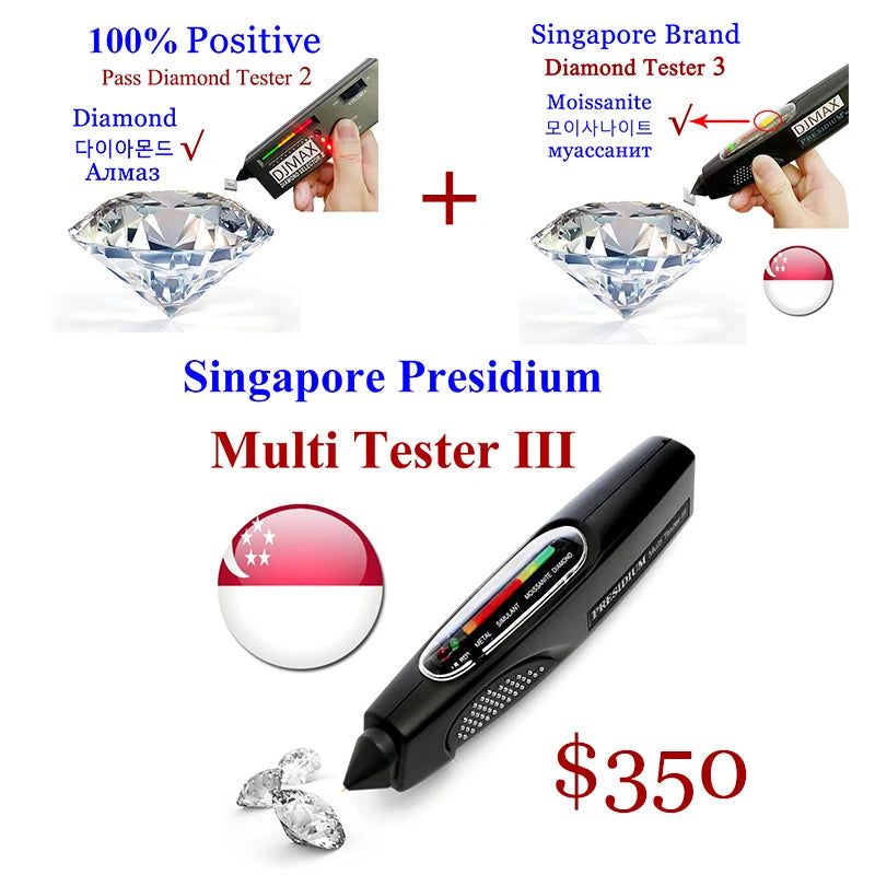 DJMAX 0.5-2ct Moissanite Diamond Stud Earrings for Women Original 925 Sterling Silver Lady's Moissanite Earring New 2025