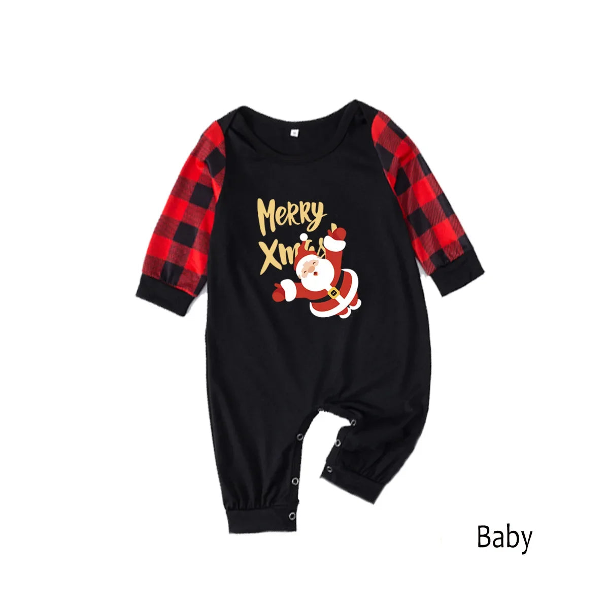 Merry Xmas Pjs Family Matching Outfits Santa Claus Print Mom Dad Kids Clothing Set Sleepwear Baby&Dog Romper Christmas Pajamas
