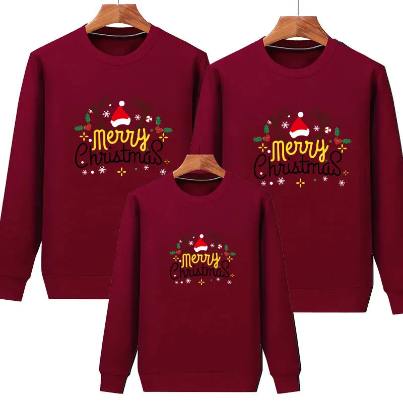 2026 Christmas Sweaters Xmas Autumn Father Mother Kids Baby Cotton Sweatshirts Baby Mommy and Me Clothes Family Matching Outfits