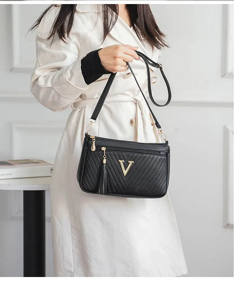 Women's Middle-aged Crossbody Bag Korean Version 2025 Spring/summer Fashion Trend Single Shoulder Bag Change Mobile Phone Purse