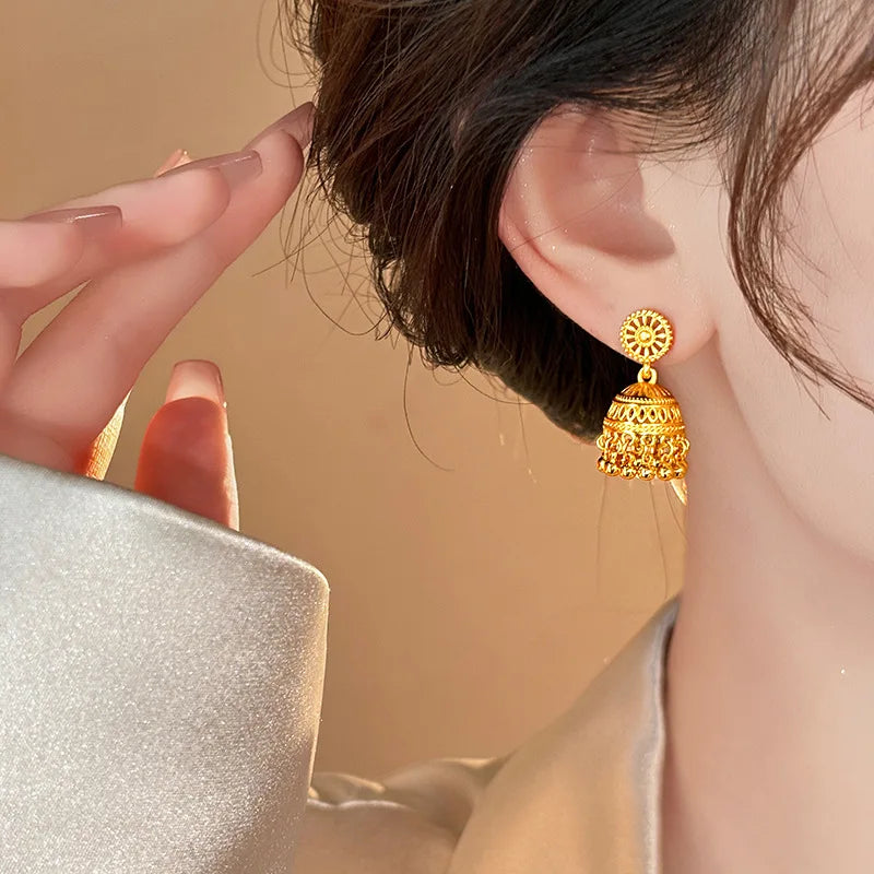 DREJEW Vintage Bell Tassel Earrings for Women 2025 European and American Drop Earring High-end Luxury Designer Jewelry