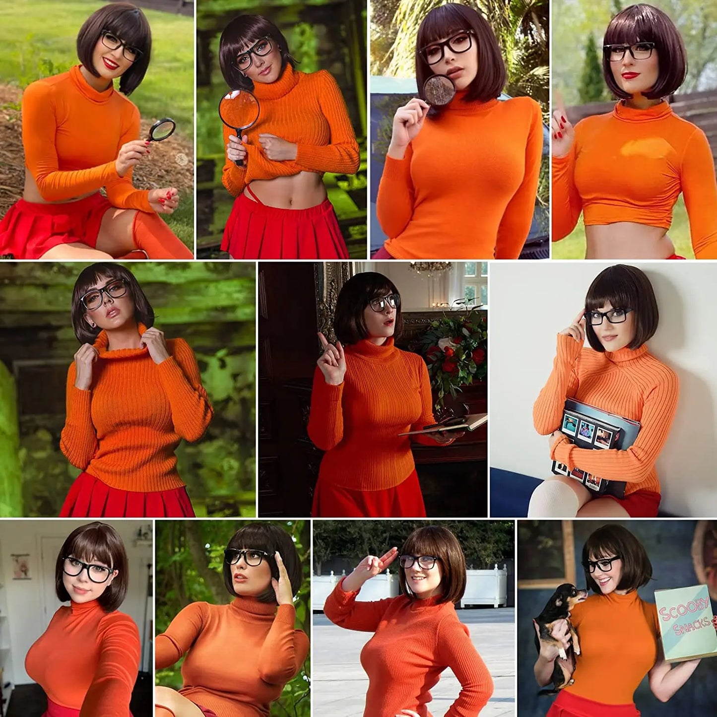 Brown Bob Wig With Bangs Synthetic Short Bob Wigs For Women Straight Bob Bangs Wig Heat Resistant Hair For Cosplay Daily Party