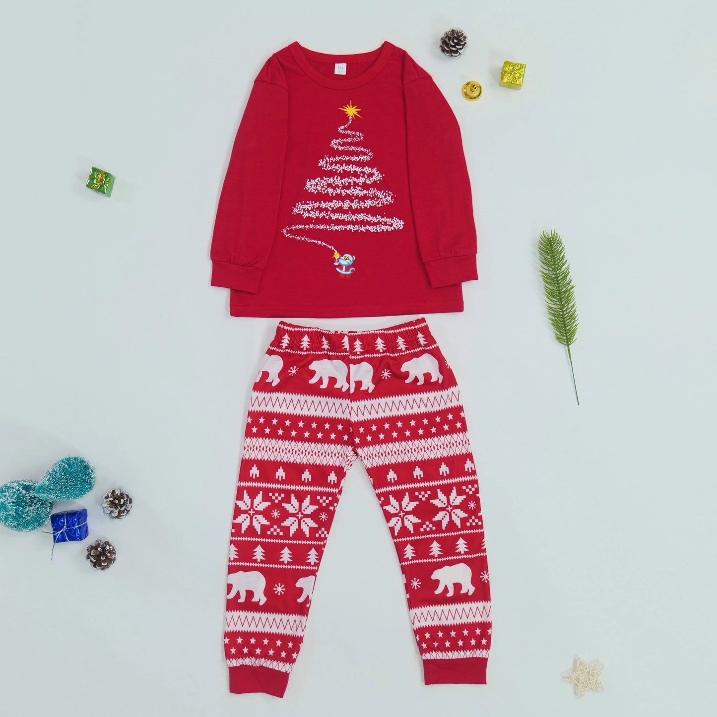 2025 New Family Christmas Pajamas Mom Dad Kids Matching Clothing Set Baby Romper Pjs Soft Loose 2 Pieces Suit Homewear Xmas Look