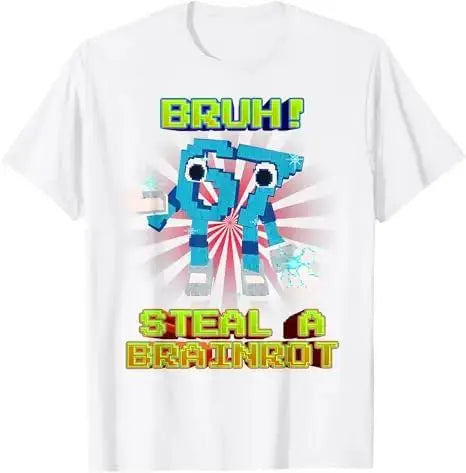 Y2k Art Aesthetic Clothes Novelty Gift Humorous Saying Tee Bruh 67 Six Seven 6-7 Funny Brainrot Meme for Teens Adults T-Shirt
